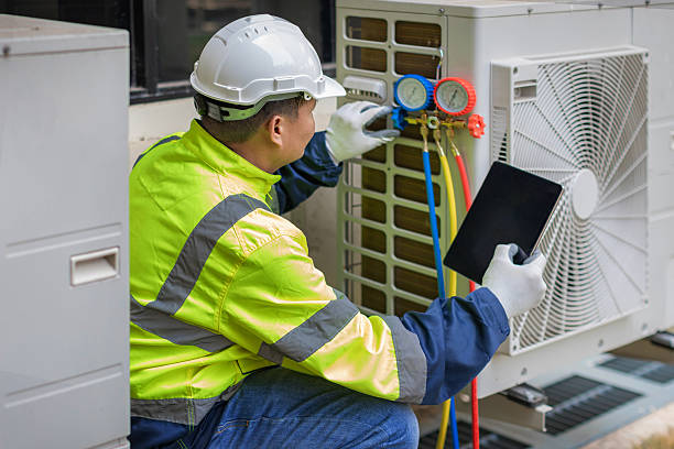 Professional Hvac technician working in Christiansburg, VA